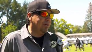 Cruz Pedregon visits the Oakland Raiders training camp