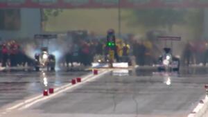 Leah Pritchett and Steve Torrence Play Mind Games on the Starting Line