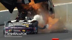 Explosions from the Denso Spark Plugs NHRA Four-Wide Nationals