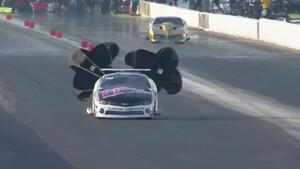 Harry Hruska's wild wheelstand at the 2018 Menards NHRA Heartland Nationals in Topeka