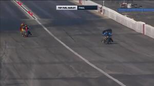 Jay Turner wins Top Fuel Harley class at the Circle K NHRA Winternationals