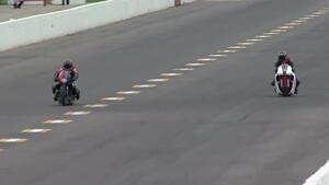 Eddie Krawiec goes to Friday Pro Stock Motorcycle No. 1 at AAA Insurance NHRA Midwest Nationals