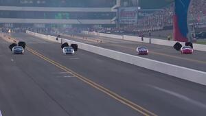 Drew Skillman races his red Camaro to the No. 1 qualifier to get a green hat in Charlotte