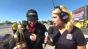 2018 AAA Insurance NHRA Midwest Nationals Pro Mod winner Stevie "Fast" Jackson