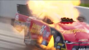 Courtney Force walks away from a huge explosion and takes the top spot in Epping