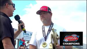 2022 NHRA New England Nationals Stock Eliminator winner Timothy Stickles