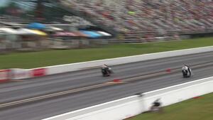 Angelle Sampey is the No. 1 qualifier in Pro Stock Motorcycle Saturday of the 2022 Dodge Power brokers NHRA U.S. Nationals