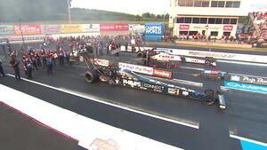 Justin Ashley is the No. 1 qualifier in Top Fuel Friday at the 2022 Pep Boys NHRA Nationals