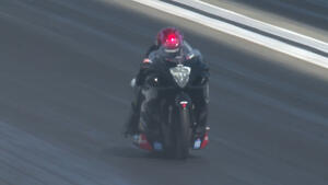 Angelle Sampey is the No. 1 qualifier in Pro Stock Motorcycle Friday at the 2022 Auto Club NHRA Finals
