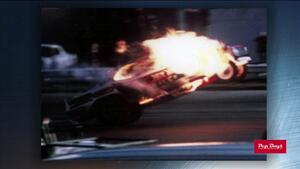 The final when Prudhomme crossed the finish line in a flaming wheelie
