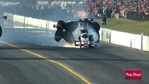 That&#039;s a Repair for Pep Boys—Losing a Top Fuel rear tire at more than 330 mph