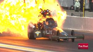 Spencer Hyde&#039;s Top Fuel run-That&#039;s a Repair for Pep Boys